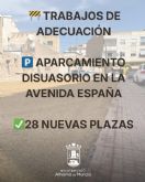 Comienzan los trabajos de adecuación del nuevo aparcamiento disuario en la Avenida España