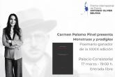 Carmen Palomo presentará en el Palacio Consistorial ´Monstruos y Prodigios´, la obra ganadora del Premio Antonio Oliver Belmás
