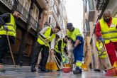 Operativo especial de limpieza de suelo en el casco histórico y el Ensanche