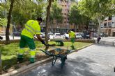 El Ayuntamiento de Cartagena empieza la campaña de resiembra de césped