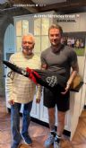 David Beckham regala a su suegro un jam�n de bellota 100% ib�rico de Monte Nevado por su cumpleanos