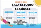 La Sala de Estudio de “La Cárcel” se cierra por las tardes a partir de julio, quedando todo el verano abierta, mañana y tarde, la Sala de Lectura “Munuera y Abadía” La Sala de Estudio de “La Cárcel” se cierra por las tardes a partir de julio, quedando todo el verano abierta, mañana y tarde, la Sala de Lectura “Munuera y Abadía”