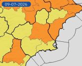 Aviso amarillo por temperaturas de hasta 39 oC en Alhama entre las 13:00 y las 21:00 horas
