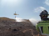Conato de incendio de monte bajo y espartizal en carretera de Lorca al embalse de Puentes