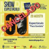 El concierto de Paco Candela previsto para hoy en Mazarr�n queda cancelado