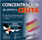 Totana se suma hoy a la convocatoria de concentración de la Federación Española de Municipios y Provincias (FEMP) en apoyo y solidaridad con Ceuta