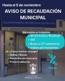 El plazo para pagar los impuestos y tasas municipales en Alhama de Murcia finaliza el 5 de noviembre