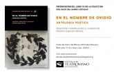 El Museo del Teatro Romano acoge la presentacin de una Antologa Potica sobre la figura de Ovidio