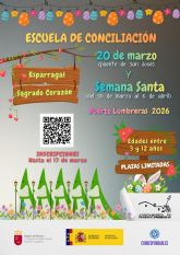 El Ayuntamiento de Puerto Lumbreras abre el plazo de inscripción para las Escuelas de Conciliación de San José y Semana Santa