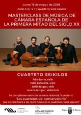El Conservatorio Superior de Música de Murcia acoge una jornada dedicada al cuarteto de cuerda espa&ntilde;ol del siglo XX
