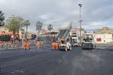 Las obras de mejora de accesibilidad y ordenaci�n del tr�fico en la explanada Maestro �ngel Palaz�n, en su recta final