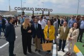 La nueva rotonda de acceso al polideportivo de Mazarrn mejora la fluidez del trfico en una va por la que transitan 5 millones de vehculos al año