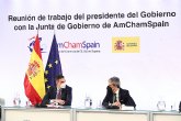 Sánchez analiza el potencial de la economía española con la American Chamber of Commerce in Spain