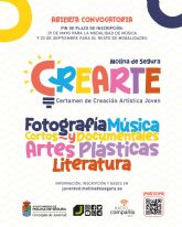 La Concejala de Juventud de Molina de Segura convoca la novena edicin del Certamen de Creacin Artstica Joven CREARTE 2025