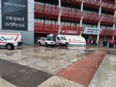Más de 100 personas voluntarias de Cruz Roja ya han participado en el dispositivo de vacunación ubicado en el Enrique Roca