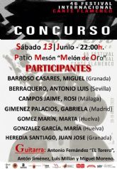 Lo Ferro disfrutar� de la segunda noche de concurso en el patio del Mes�n Mel�n de Oro