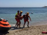 Simulacro de salvamento en la playa de Levante