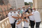 La tripulación de El Carmen visita el Ayuntamiento tras ganar la Copa del Rey de Vela