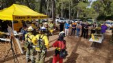 La Unidad Militar de Emergencias y operativos adscritos al Plan Infomur entrenan en Sierra Espuña para luchar contra posibles incendios forestales