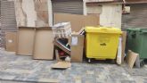 La Policía Local de Lorca interpone seis denuncias por incumplimiento de la ordenanza municipal referente a la limpieza viaria