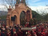 La Patrona de Totana, Santa Eulalia de Mérida, regresa a su ermita rodeada de miles de personas, después de haber permanecido más de un mes en la ciudad