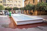 El Ayuntamiento acondiciona la fuente de la zona verde de La Innovadora en el barrio de San Po X