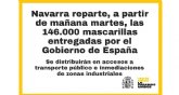 Las 146.000 mascarillas del Gobierno de España se repartirn en accesos a transporte pblico y en las inmediaciones de zonas industriales