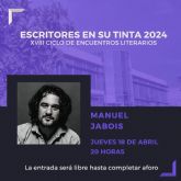 El periodista y escritor Manuel Jabois, próximo invitado a Escritores en su tinta el próximo 18 de abril en la Biblioteca Salvador García Aguilar