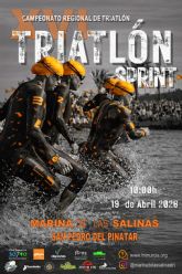 San Pedro del Pinatar acoge el XVI Triatlón Sprint Marina de las Salinas el 19 de abril