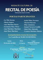 Puerto Lumbreras celebrar� el recital 'Velada po�tica bajo las estrellas' el 18 de julio en la Pasarela peatonal