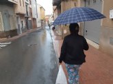 La Aemet vuelve a elevar a nivel naranja la alerta en la Región de Murcia por lluvias fuertes del 40 l/m2 en una hora