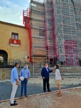Las obras que recuperan el esplendor original de la fachada de la Baslica de la Vera Cruz estn prximas a su finalizacin tras un año de restauracin