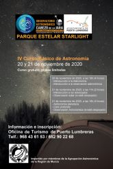 El Observatorio Astronómico del Cabezo de la Jara acogerá el 20 y 21 de noviembre el IV Curso Básico de Astronomía