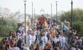 M�s de un millar de peregrinos de Totana llegan a M�rida acompa�ados por la imagen de �La Santa�