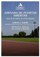 Jornada de Puertas Abiertas para los atletas Sub14 y Sub16 Jornada de Puertas Abiertas para los atletas Sub14 y Sub16