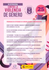 Caravaca programa actividades de prevención y concienciación con motivo del 'Día Internacional contra la Violencia de Género'