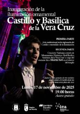 El Castillo y Baslica de la Vera Cruz estrenar iluminacin ornamental con un concierto del tenor argentino Martn Savi