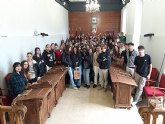 Recepción en el Ayuntamiento a estudiantes franceses de visita cultural en Cieza