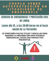El Ayuntamiento de Lorca contin�a desarrollando el 'Plan de formaci�n en Autoprotecci�n y Emergencias' para los vecinos de las pedan�as