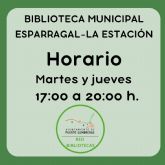 La Biblioteca Municipal de El Esparragal reabre sus puertas