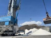 El Puerto de Cartagena afianza el tráfico de sal escamada con el movimiento de más de 20.000 toneladas en el mes de abril
