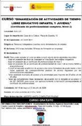 Curso de Dinamizaci�n de Actividades de Tiempo Libre Educativo Infantil y Juvenil en Bullas
