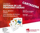IU-Verdes Cartagena organiza un coloquio sobre la situacin del Sistema Pblico de Pensiones