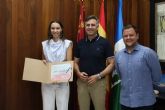 Lorena Tristante, recibida en el Ayuntamiento tras obtener una prestigiosa beca de la Fundaci�n 'la Caixa' para estudiar en Harvard