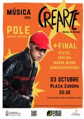 Pleyel, Manva Negra, P�rtiga y Nanasantaparda se disputan la final de M�sica del CREARTE 2026, con Pole como artista invitado