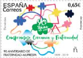 Correos emite un sello que conmemora el 90 aniversario de Fraternidad-Muprespa