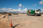 Durante dos dias permanecera cortada la carretera de salida de La Manga debido a las obras de asfaltado