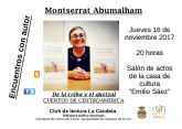 Montserrat Abumalham participa este jueves en los 'Encuentros con autor' de la Biblioteca Municipal