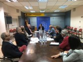Autoridades municipales acompañan a los afectados por la Lnea de Alta Tensin de la Planta Fotovoltaica en su reunin con el delegado del Gobierno en Murcia