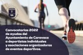 El Ayuntamiento de Caravaca convoca ayudas para deportistas del municipio y entidades organizadoras de competiciones